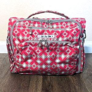 JuJuBe BFF Diaper Bag - Pink Pinwheels, EUC (DISCONTINUED!)